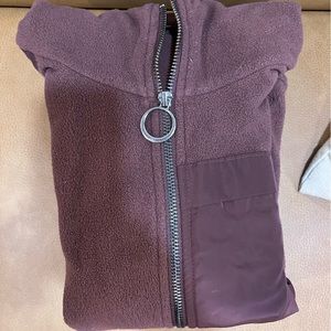 ALO Yoga Brown Zip-Up Hoodie